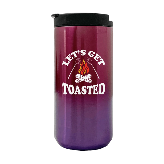 Let's Get Toasted Camping Fireplace 14oz Coffee Tumbler